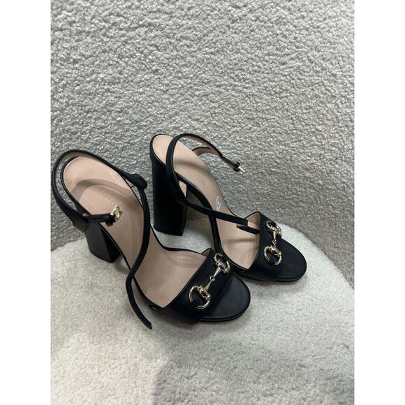 Gucci Black Leather Horsebit Heels - Size 37.5 - Excellent Condition - Picture 2 of 7